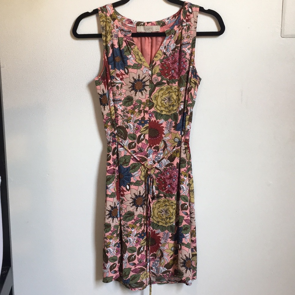 LOFT Petite XS Garden Floral Dress